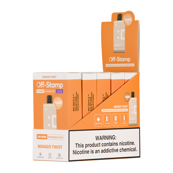 Mango Twist OFF STAMP SW16000 Disposable Vape 5 Pack