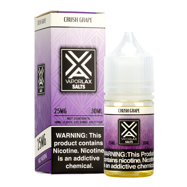 Grape flavored cheap vape juice, made by VaporLax vape brand