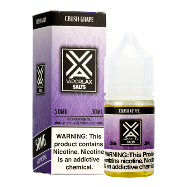 The best grape e liquid from VaporLax, blended wth premium nicotine salts